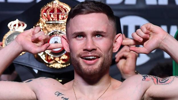 Frampton v Santa Cruz: Fighters weigh in without hitch as Belfast man predicts repeat win