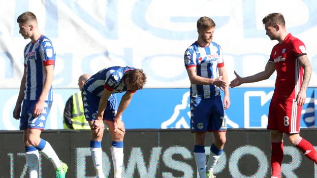 Wigan relegated to League One after loss