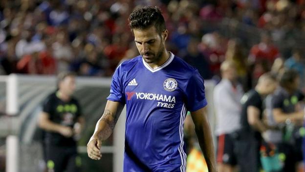 Cesc Fabregas: Midfielder rejects claims of a bust-up with manager Antonio Conte