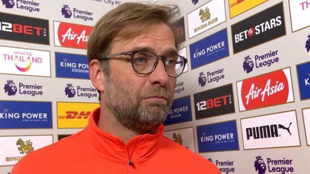 Leicester 3-1 Liverpool: Jurgen Klopp says team 'deserves' criticism