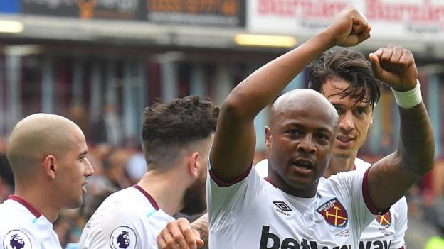 Burnley 1-2 West Ham United