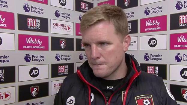 Bournemouth 1-0 Leicester: Eddie Howe 'delighted' with clean sheet