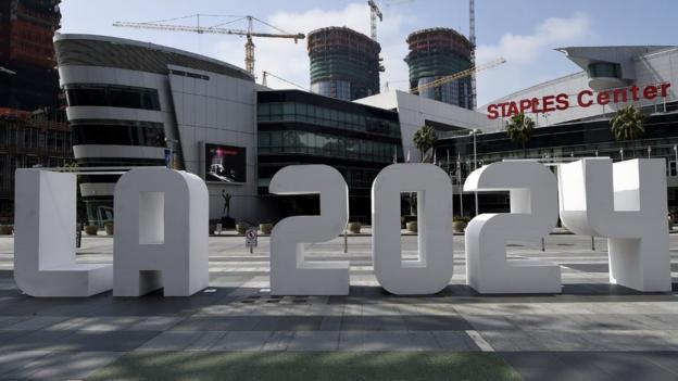 'LA has not conceded 2024 Olympics race'