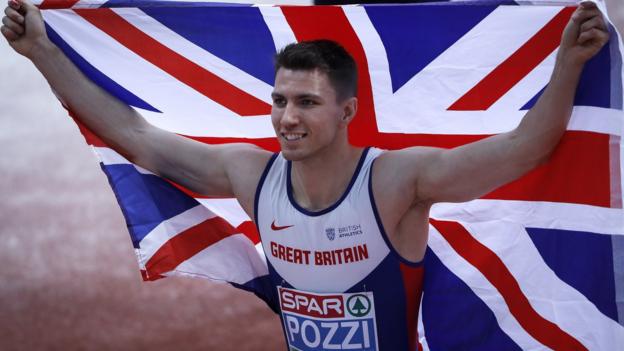 European Indoor Athletics: Andrew Pozzi wins 60m hurdles gold