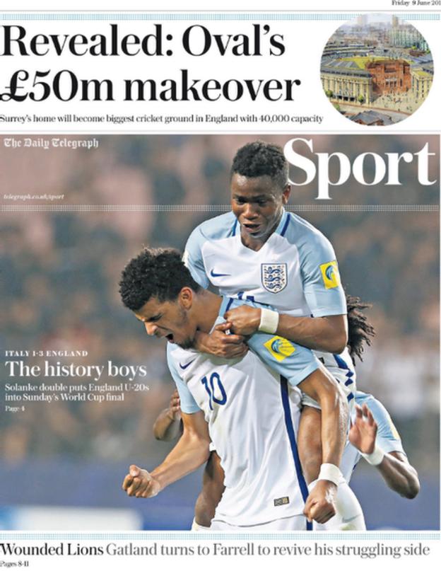 Friday's Daily Telegraph