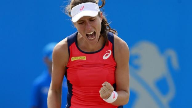 Nottingham Open: Johanna Konta eases through to quarter-finals - BBC Sport