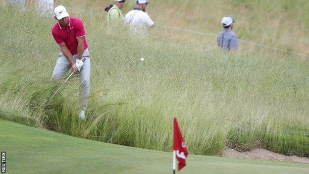 Paul Casey on the third hole