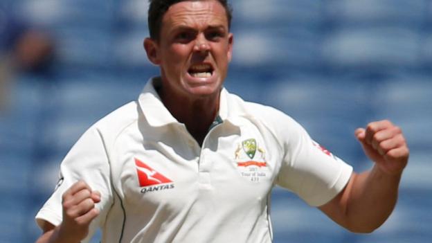 India v Australia: Steve O'Keefe takes six as hosts collapse in Pune