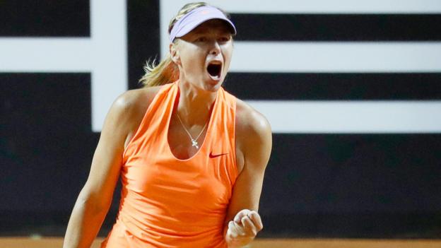 Maria Sharapova: Russian beats Roberta Vinci on return from doping ban
