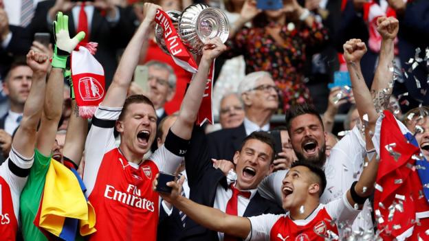 FA Cup: Arsenal lift the FA Cup after win over Chelsea