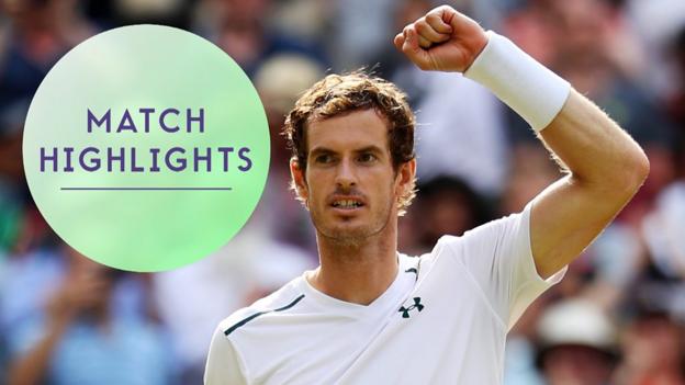 Watch: Murray makes it 10 Wimbledon quarter-finals in a row