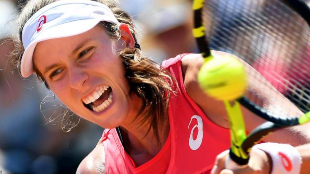 Italian Open: Johanna Konta beaten by Venus Williams as Novak Djokovic through