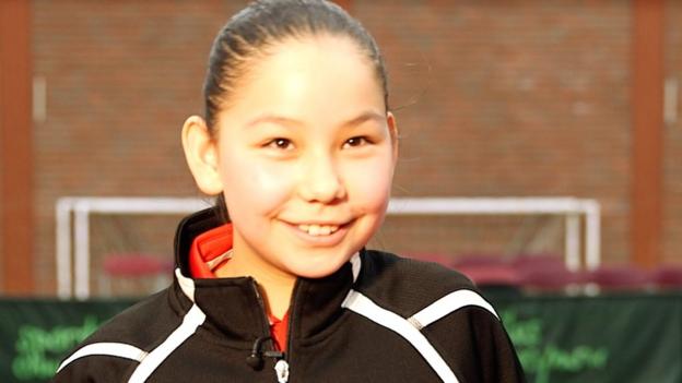 Anna Hursey, 10, wins on Wales table tennis international debut - BBC Sport