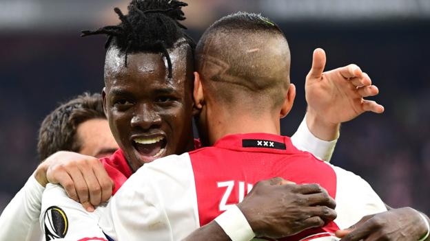 Ajax hit four to take charge of Europa League semi
