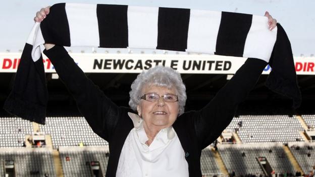 Newcastle United tea lady Kath Cassidy dies aged 90