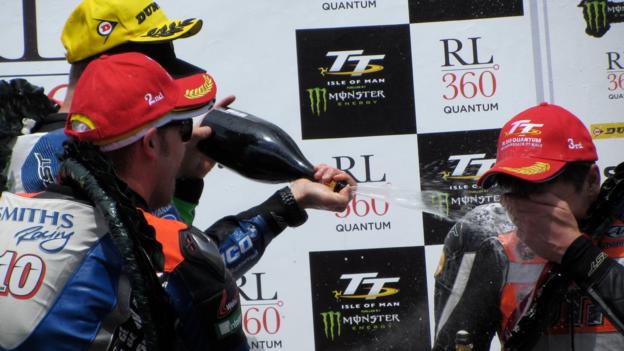 Ian Hutchinson claims his 16th career win at the Isle of Man TT