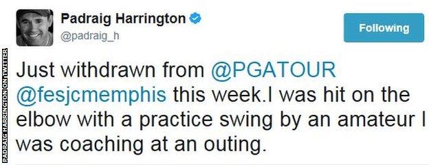 Padraig Harrington on Twitter