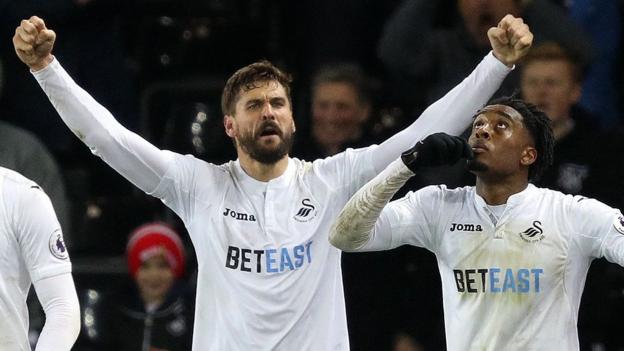 Striker Fernando Llorente 'happy' at Swansea City - BBC Sport - BBC News