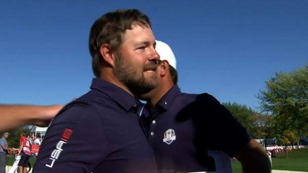 Ryder Cup 2016: Ryan Moore seals victory for United States