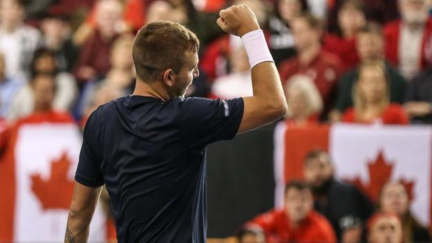 Davis Cup, Canada v Great Britain: Dan Evans beats Denis Shapovalov in opener