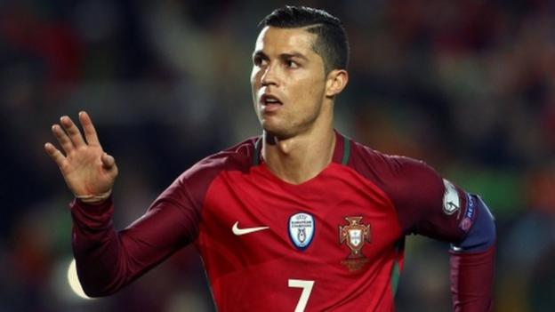 Ronaldo scores twice and misses a penalty in Portugal win