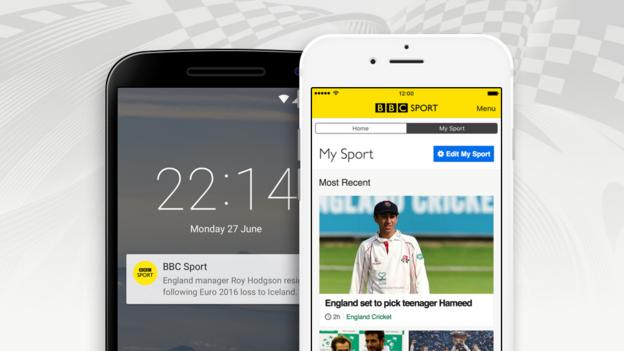Alerts, social media and more with BBC Sport