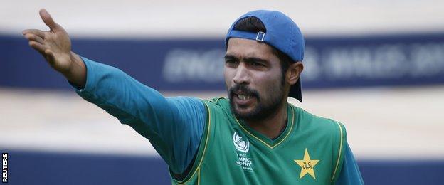 Mohammad Amir took part in a full training session after missing the semi-final against England