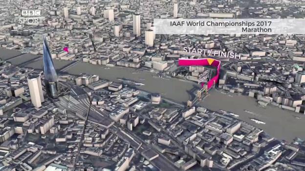 World Athletics 2017: See the marathon route through London