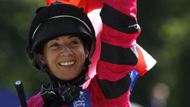Shergar Cup: Hayley Turner wins on return but Rest of the World triumph
