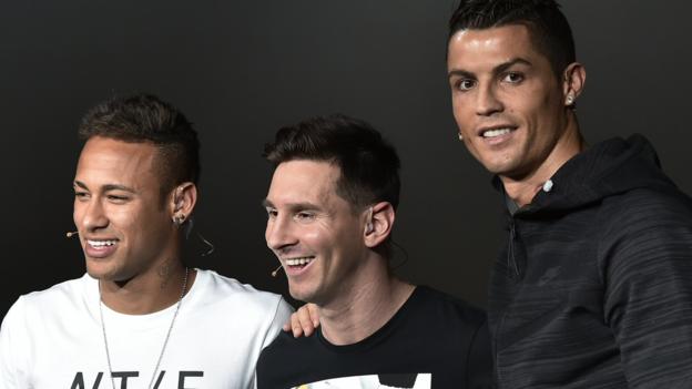 Cristiano Ronaldo, Lionel Messi & Neymar in Fifa Best run-off