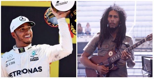 Lewis Hamilton and Bob Marley