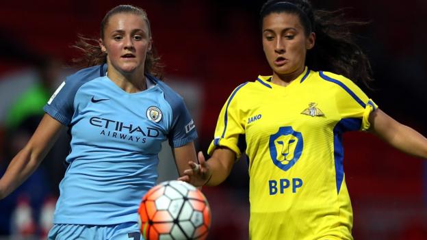 Women's Super League One: Doncaster Rovers Belles 0-4 Manchester City Women