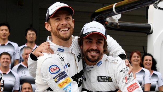 Jenson Button and Fernando Alonso