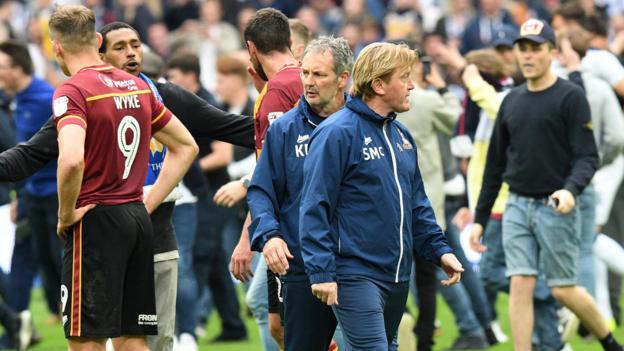 Stuart McCall: Bradford City boss 'close to hitting' Millwall fans who invaded pitch