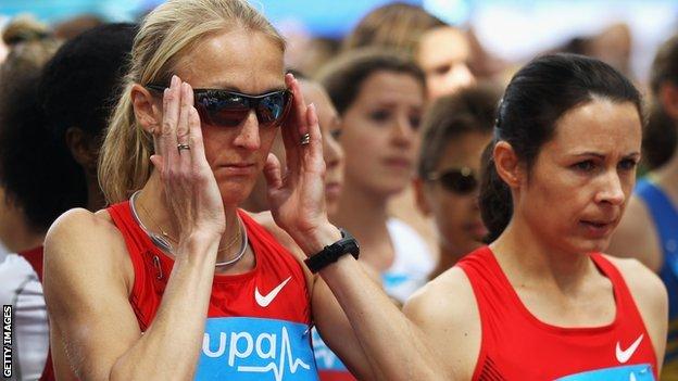 Paula Radcliffe and Jo Pavey