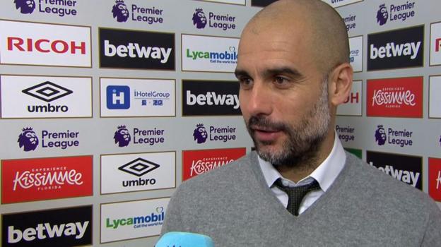 West Ham 0-4 Manchester City: Pep Guardiola excited by young strikers