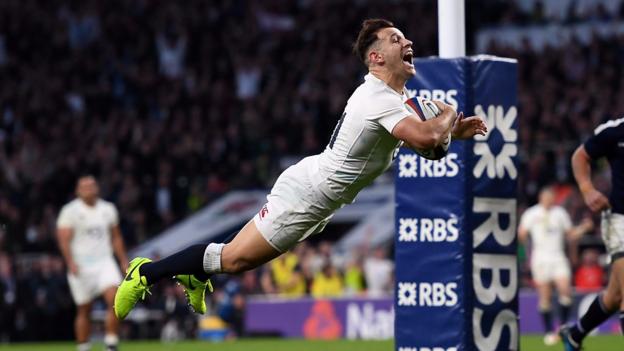 Six Nations 2017: England 61-21 Scotland highlights