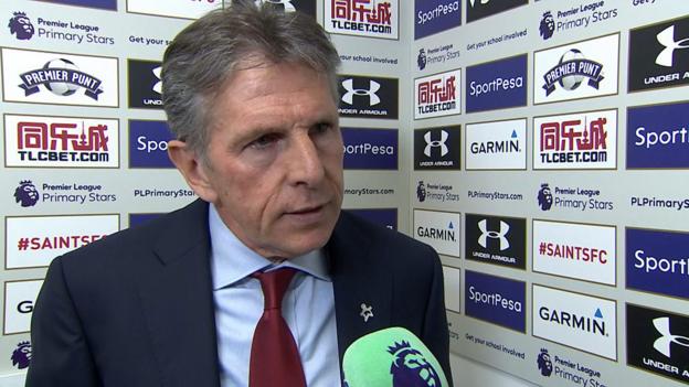 Southampton 0-2 Arsenal: Claude Puel frustrated with lack of goals