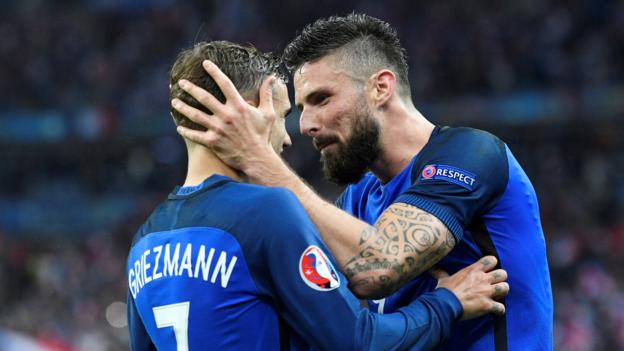 Euro 2016: France 5-2 Iceland highlights