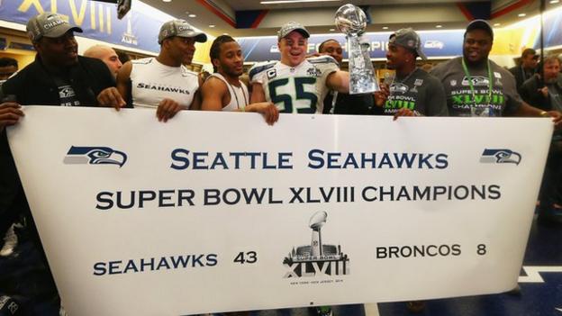 Seattle Seahawks Super Bowl XLVIII Champions Official Team Portrait Premium  Poster Print - Photofile