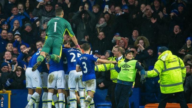 Everton's fourth goal sent Goodison Park into raptures