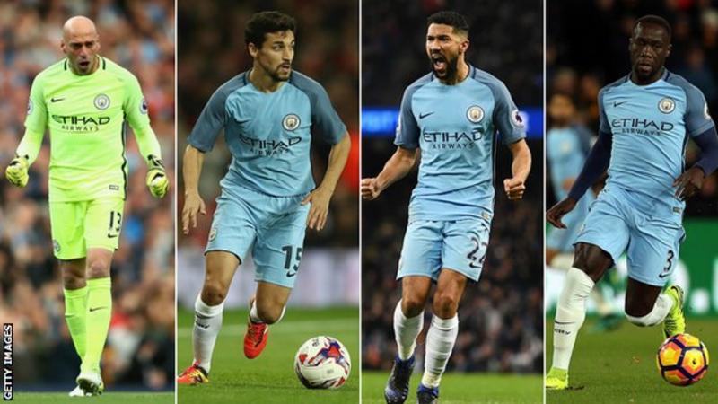 Kiper Willy Caballero, pemain sayap Jesus Navas, Gael Clichy dan Bacary Sagna