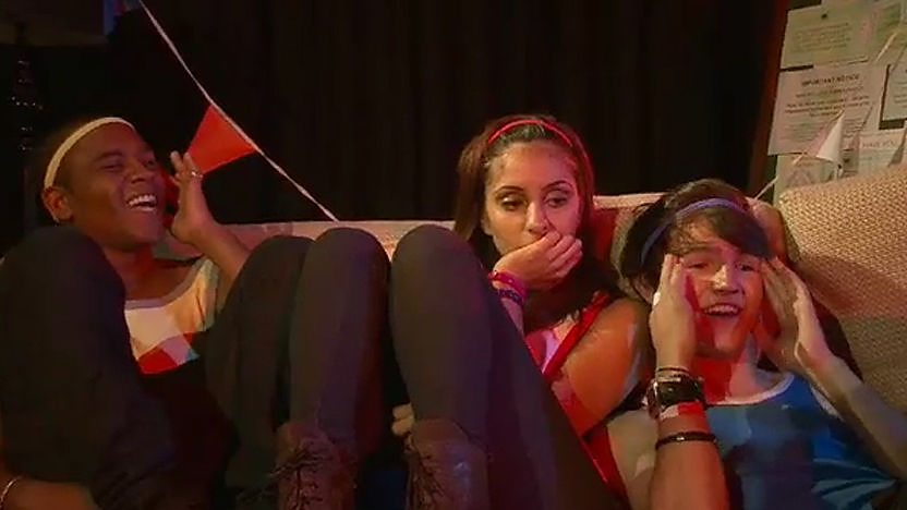 Danny, Anj and Tommy on the sofa.