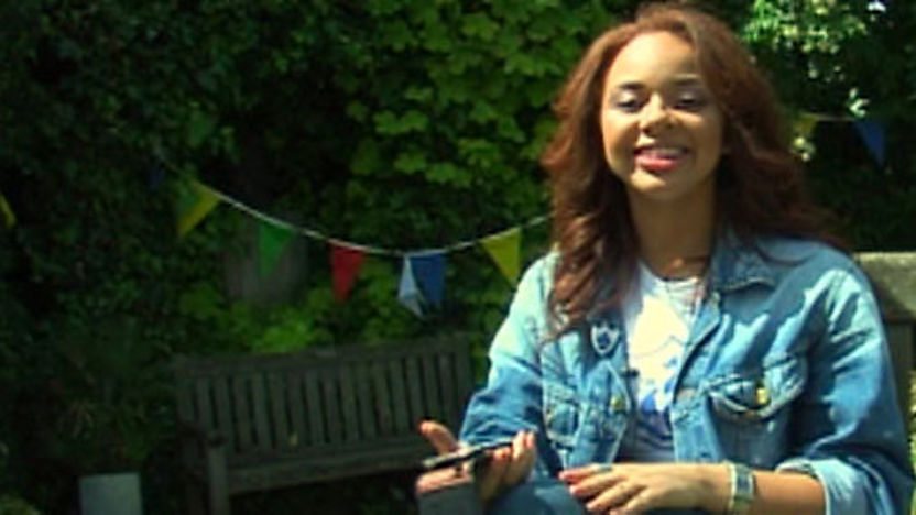 Alexis Jordan in Blue Peter garden