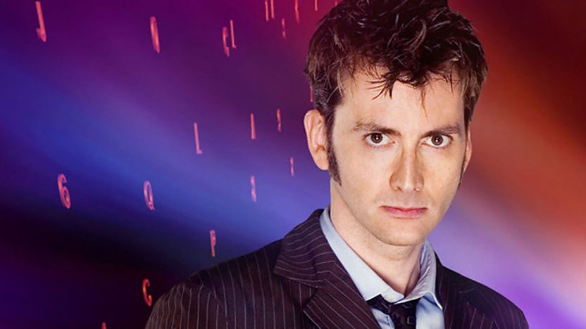 The Tenth Doctor looking stern.