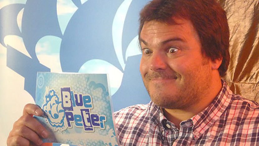 Jack Black holding his breath.