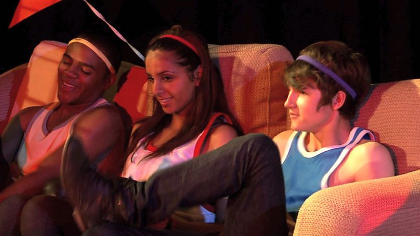 Danny, Anj and Tommy on the sofa.
