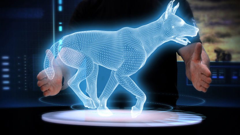 Steve Backshall with a Computer Generated Dog.
