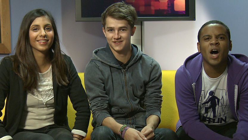 Anj, Tommy and Danny on the sofa.
