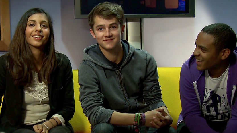 Anj, Tommy and Danny on the sofa.